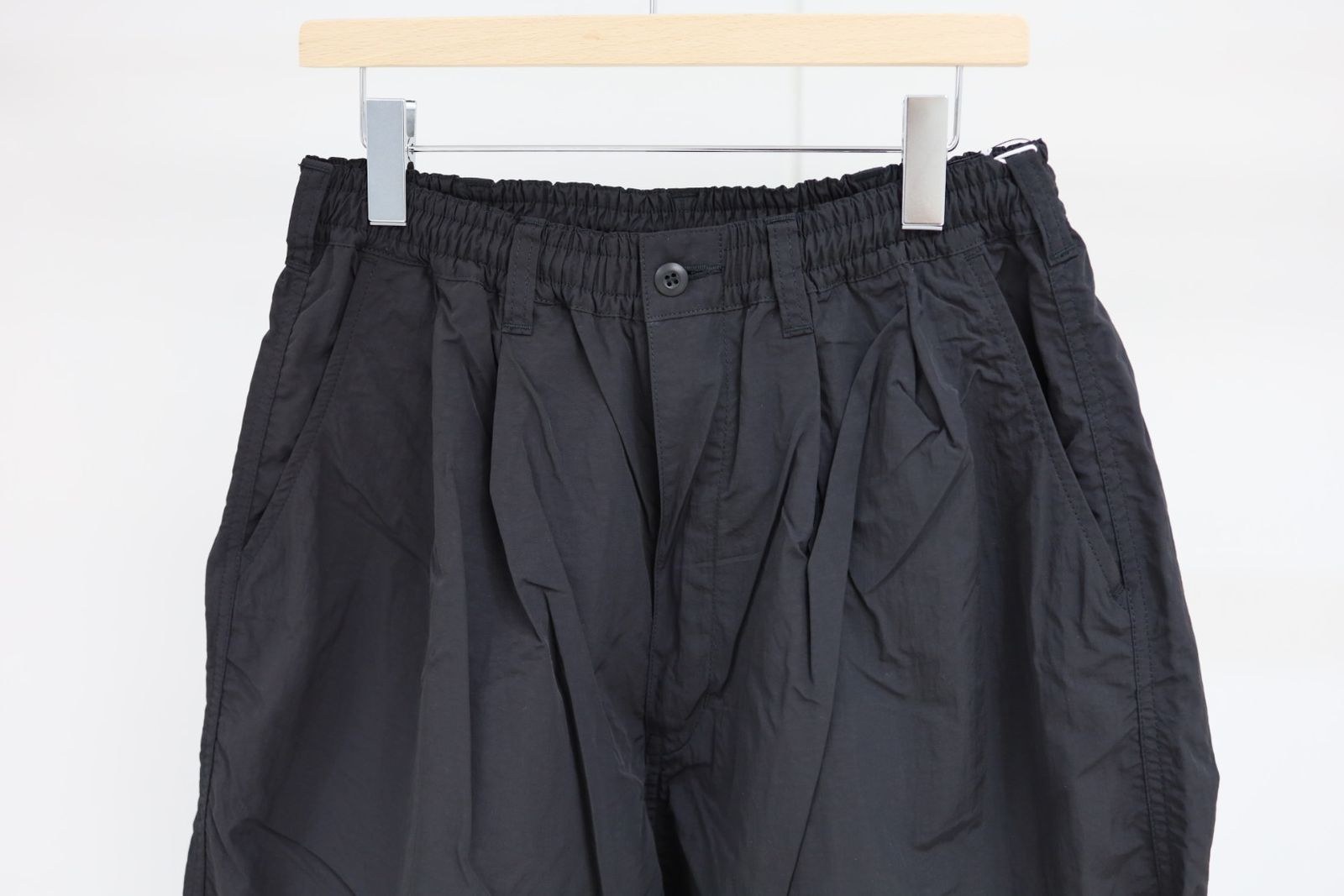 コムデギャルソンオム26SS ナイロンタッサー2タックイージーパンツ(HQ-P016-051)BLACK☆3月6日(金)発売！