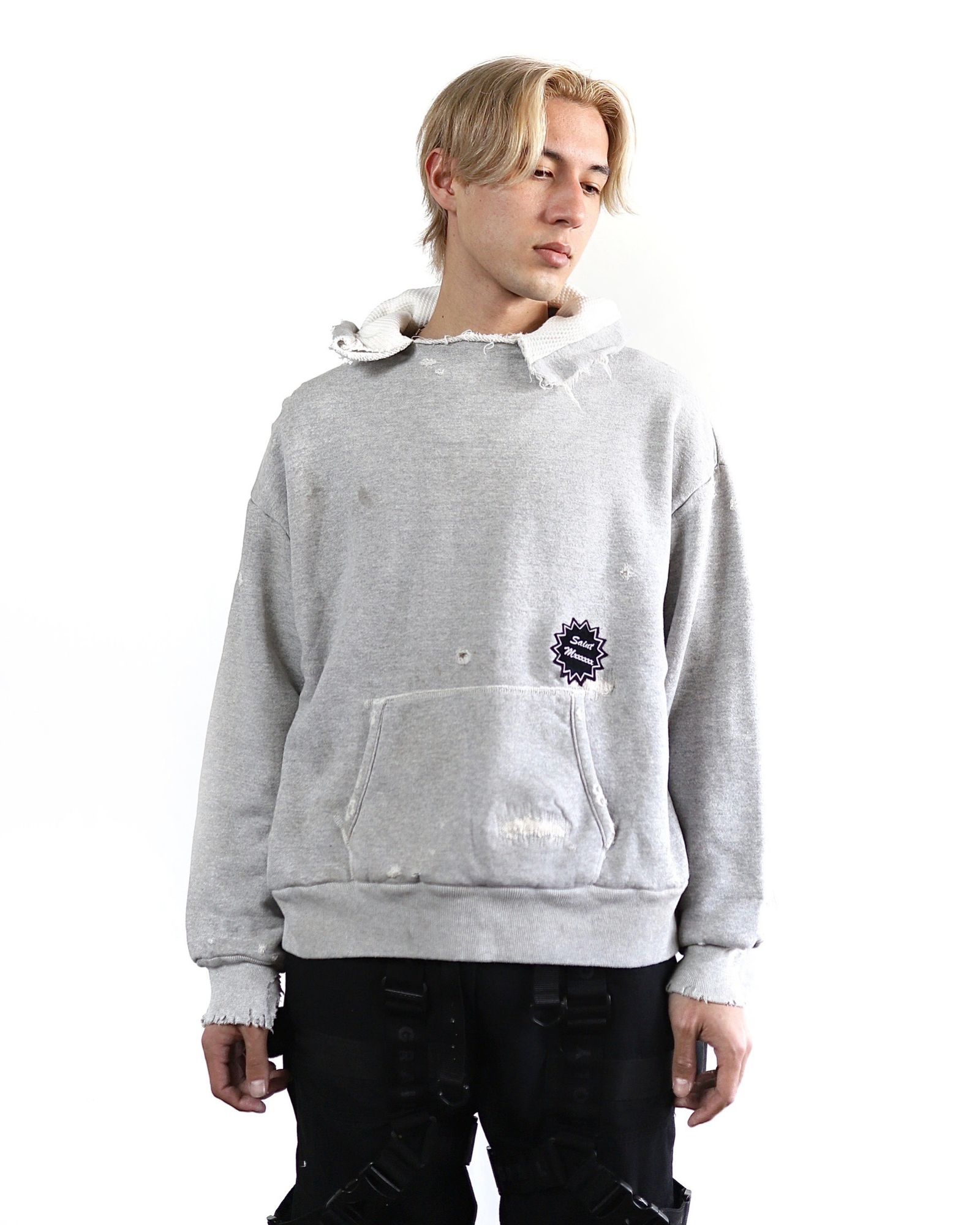 セントマイケル 24SS 新作 DAMAGE HOODIE style 2024.3.17