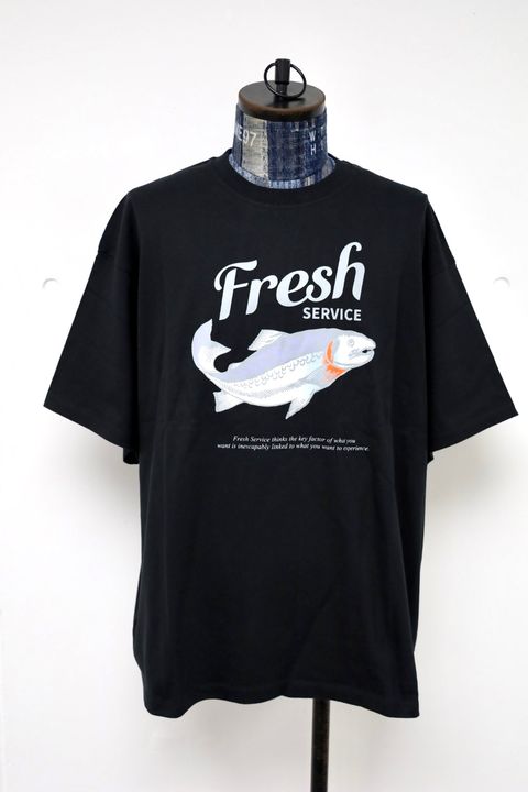 フレッシュサービス CORPORATE PRINTED S/S TEE "FISH"(FSC261-70153)BLACK☆4月18日(土)新作発売！