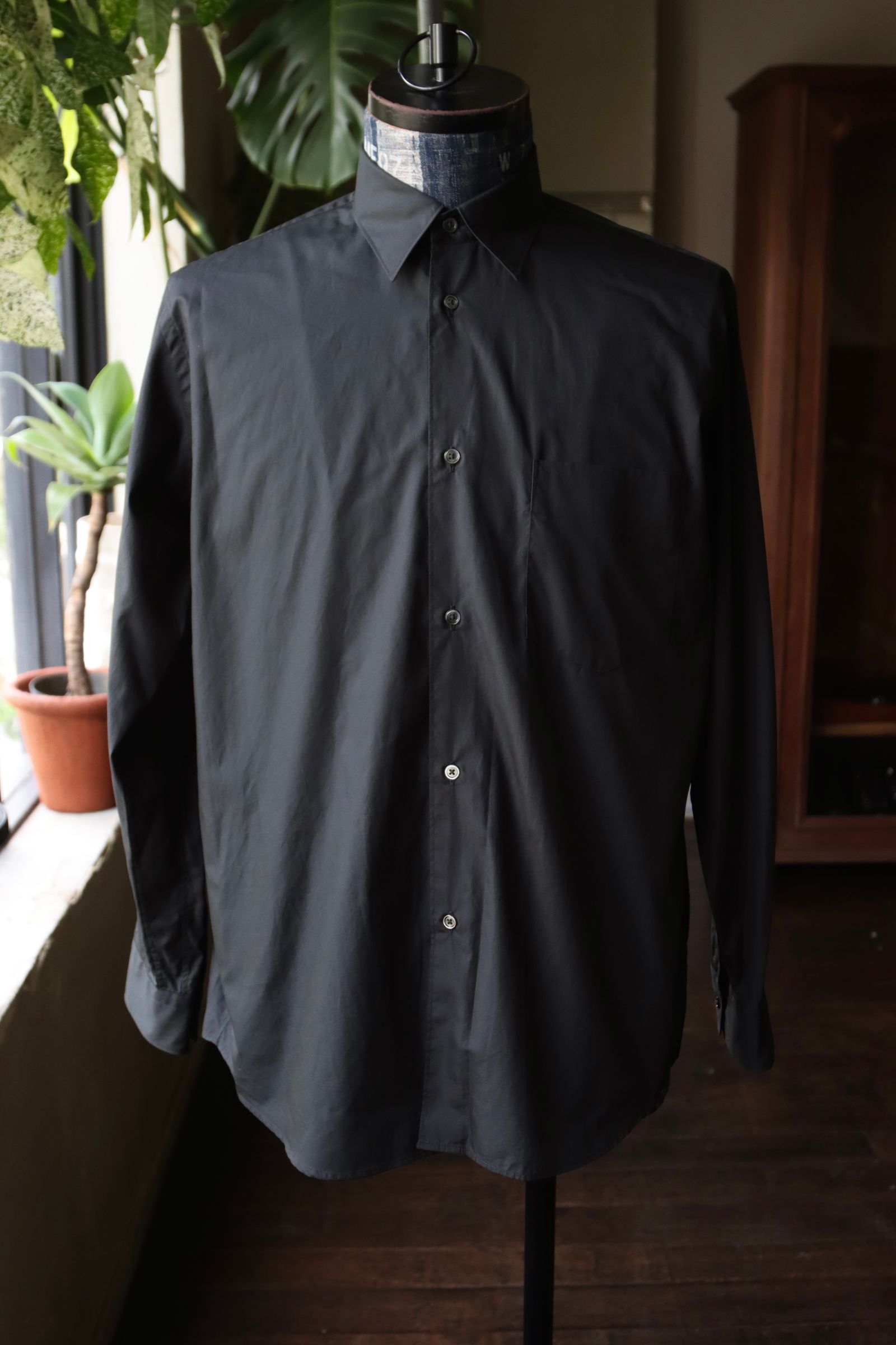グラフペーパーシャツ Broad Regular Collar Shirt (GM253-50005B)BLACK