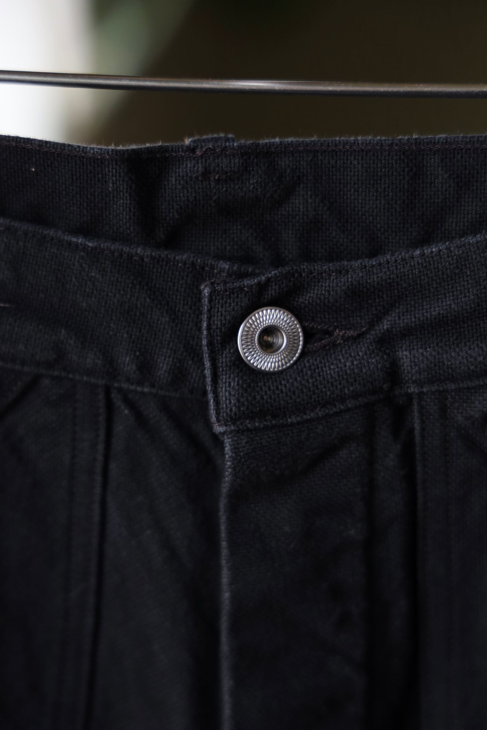 アプレッセ 2025 STYLE2 Vintage Silk Hemp Double Knee Pants(25AAP-04-07)BLACK