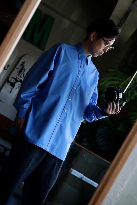 Graphpaper High Count Broad Regular Collar Shirtスタイル.2022.12.13.