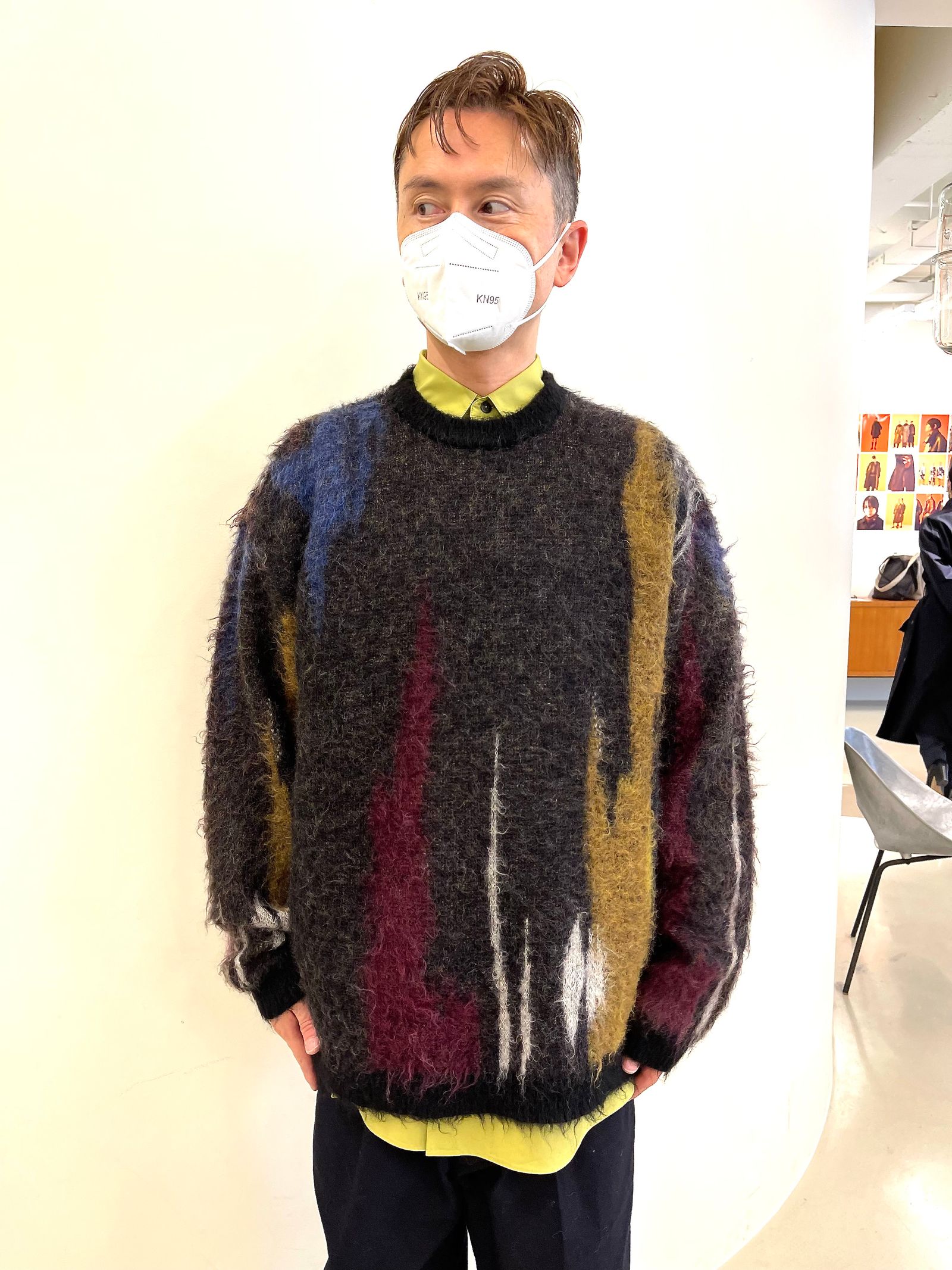 yoke still jacquard crewneck モヘアニット サイズ3 ...