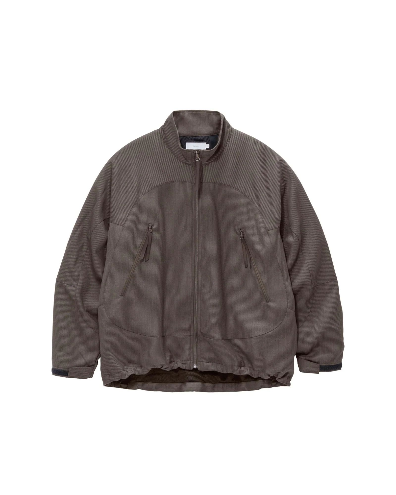 グラフペーパー Melange Pique Zip-up Stand Collar Jacket(GM263-30441)BROWN☆9月26日(土)発売！