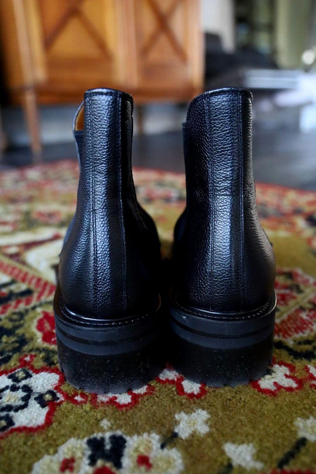 FOOTWORKSフットワークス サイドゴアブーツ Side Gore Boots in Grain Leather(F03-0001_M)BLACK☆新作発売！