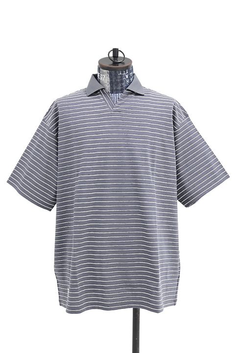 フレッシュサービス COMPACT BORDER V-NECK POLO(FSC262-70120)GRAY☆5月23日(土)発売！