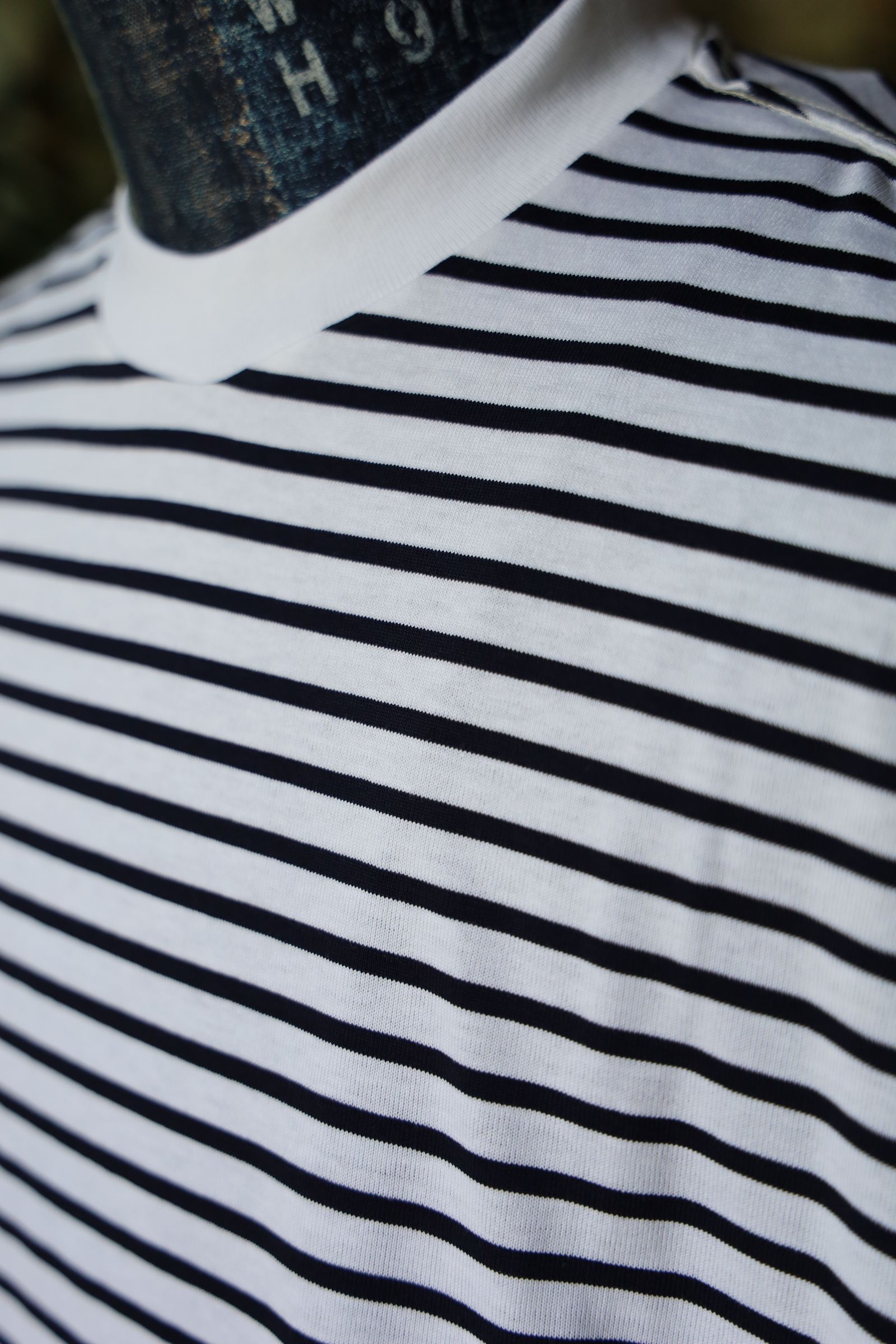 イズネス24AW BALLOON STRIPES T SHIRT(31SSSH05-2)WHITE×NAVY border
