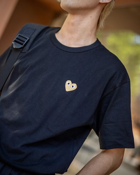 PLAY COMME des GARCONS ワンポイントTシャツ スタイル 2024.6.17
