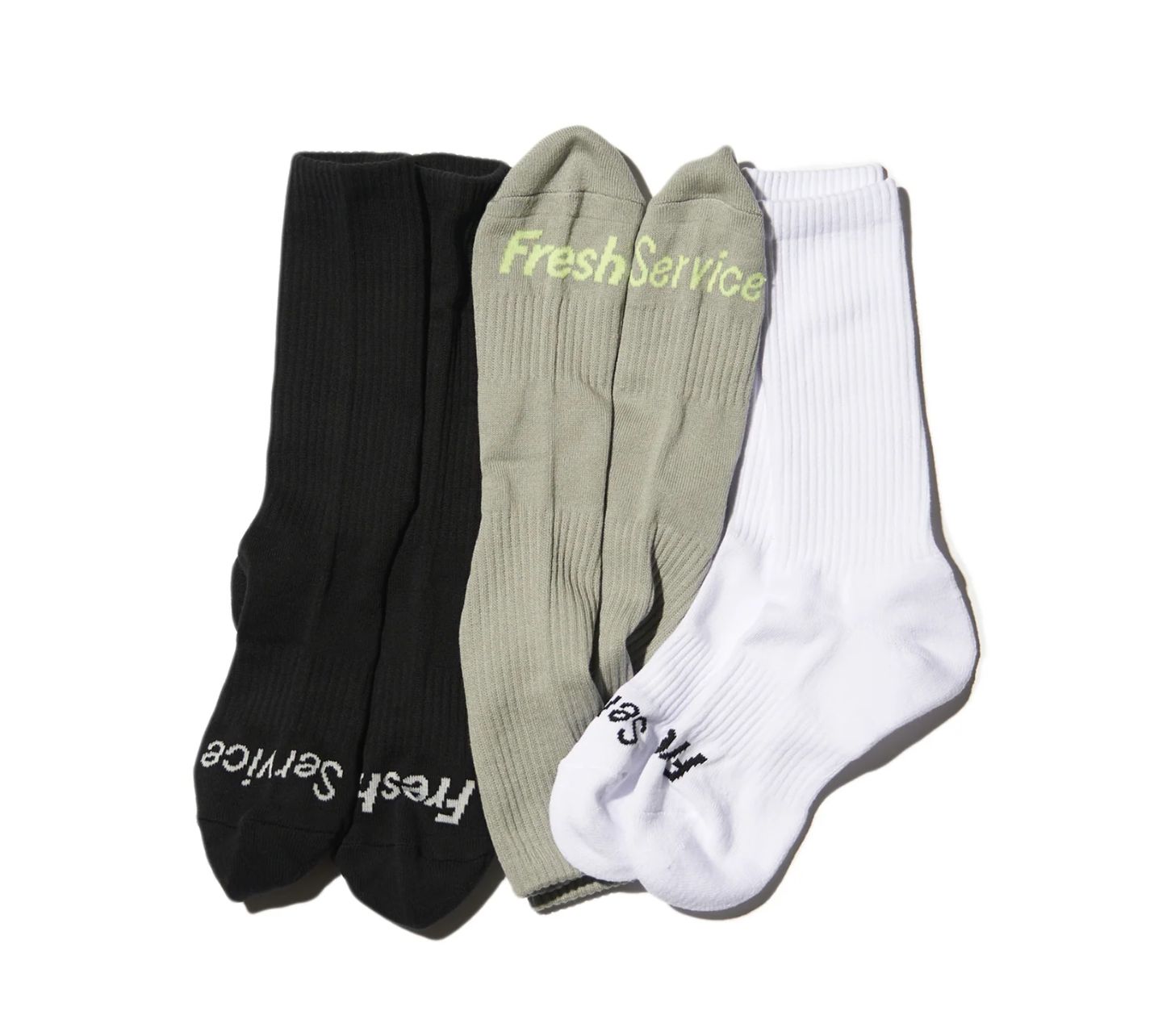 フレッシュサービスソックス SIGNATURE 3-PACK SOCKS (WHITE×GRAY×BLACK)☆再入荷！