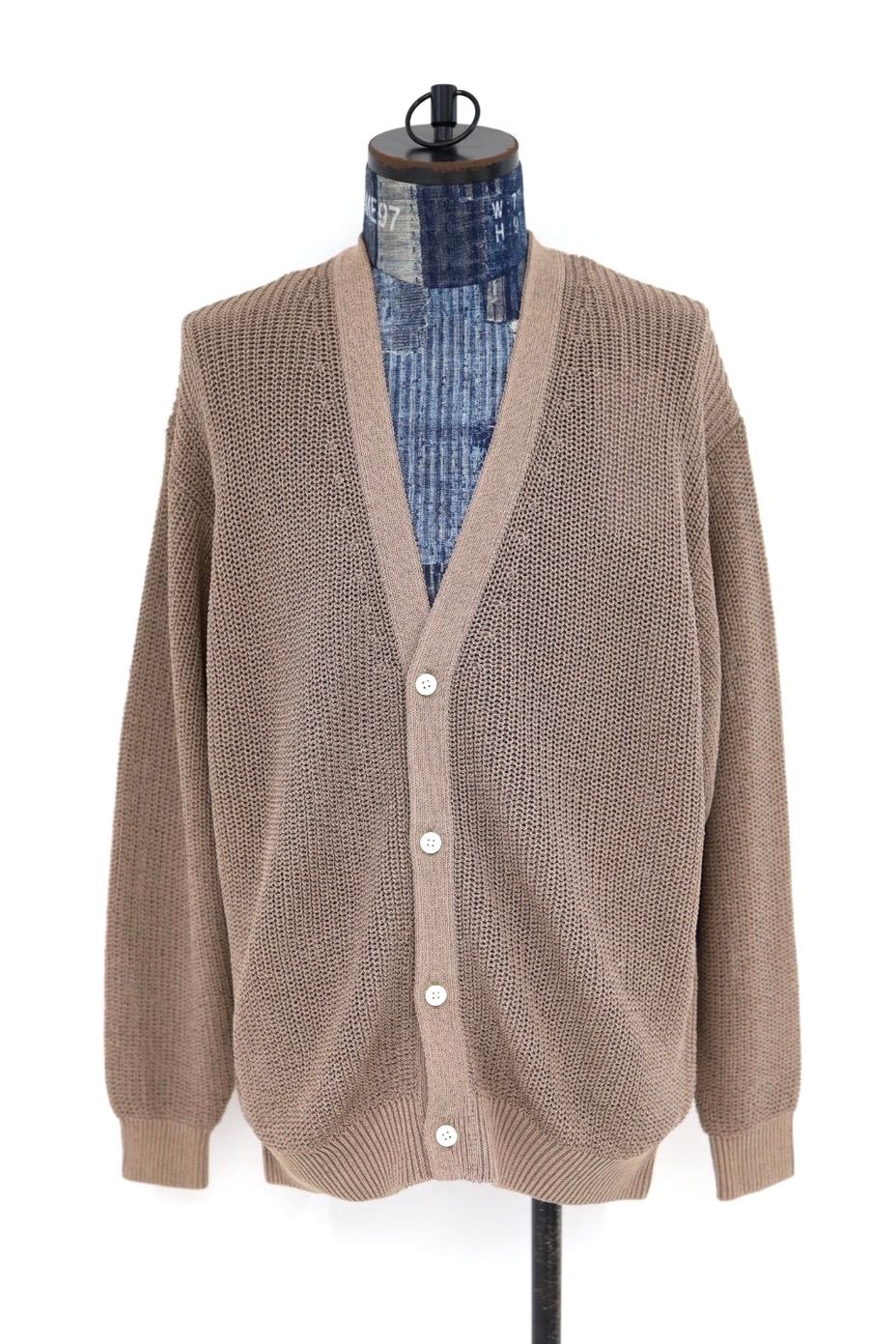グラフペーパー26SS Coiled Wool Nylon Cardigan(GM261-80434)TAUPE☆2月28日(土)発売！
