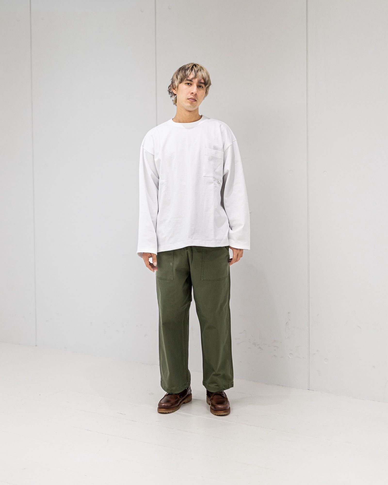 Gurank グランク 26SS Tシャツ 14/2LW Big PLT-shirts(2616BG)WHITE★新作発売！