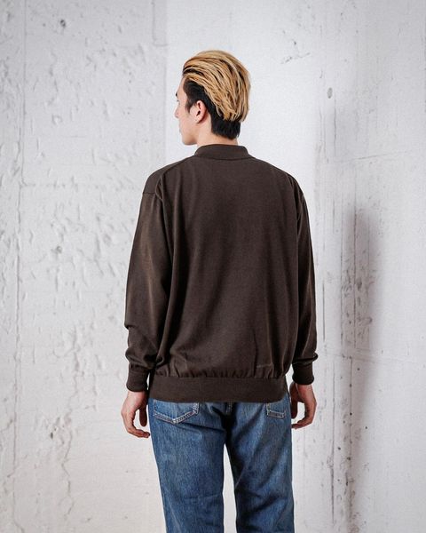 A.PRESSE Cotton Knit L/S Polo Shirts (OLIVE)スタイル 2月8日(土)新作発売！