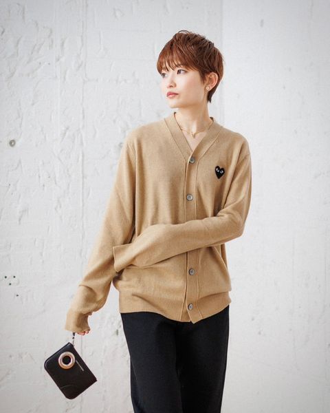 PLAY COMME des GARCONS V-NECK CARDIGAN style.2025.2.14