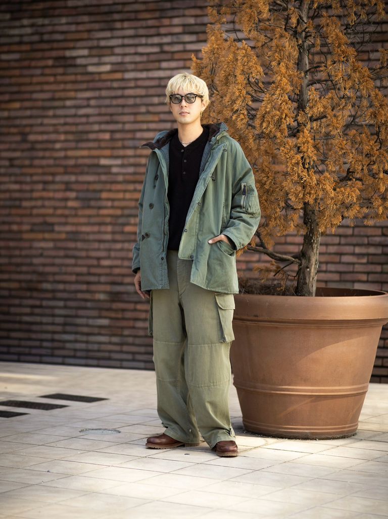 A.PRESSE Vintage Silk Custom N-3B Flight Jacket MARKスタイル！