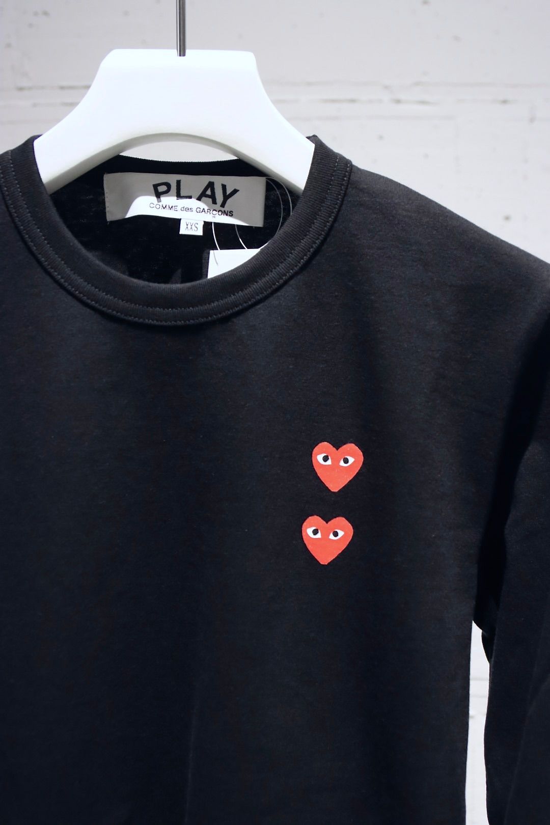プレイコムデギャルソン PLAY MANY HEART S/S T-SHIRT RED HEART(AX-T338-051)BLACK - XS