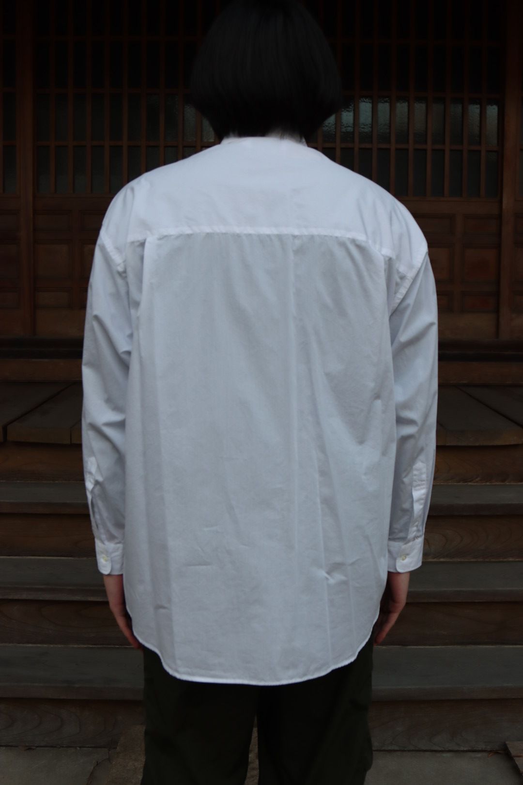 Graphpaper 22SS Broad L/S Oversized Regular Collar Shirt"WHITE".style