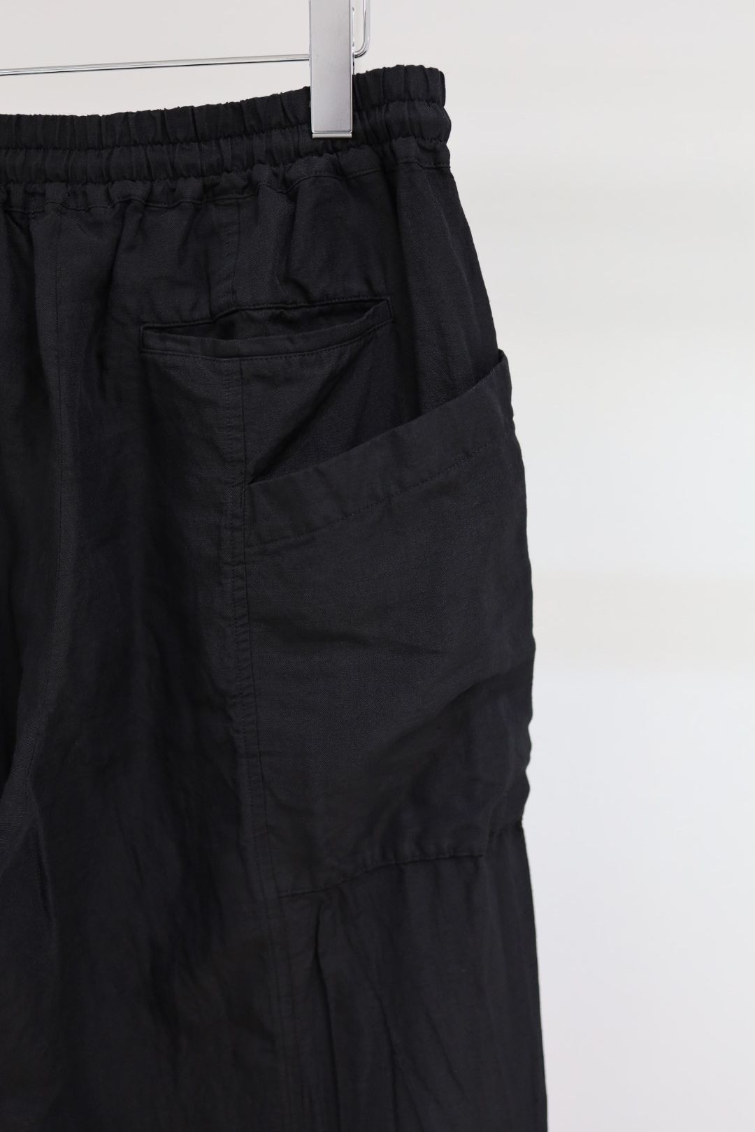 コムデギャルソンオム26SS リネンギャバ製品染イージーパンツ(HQ-P030-051)BLACK☆5月1日(金)発売！