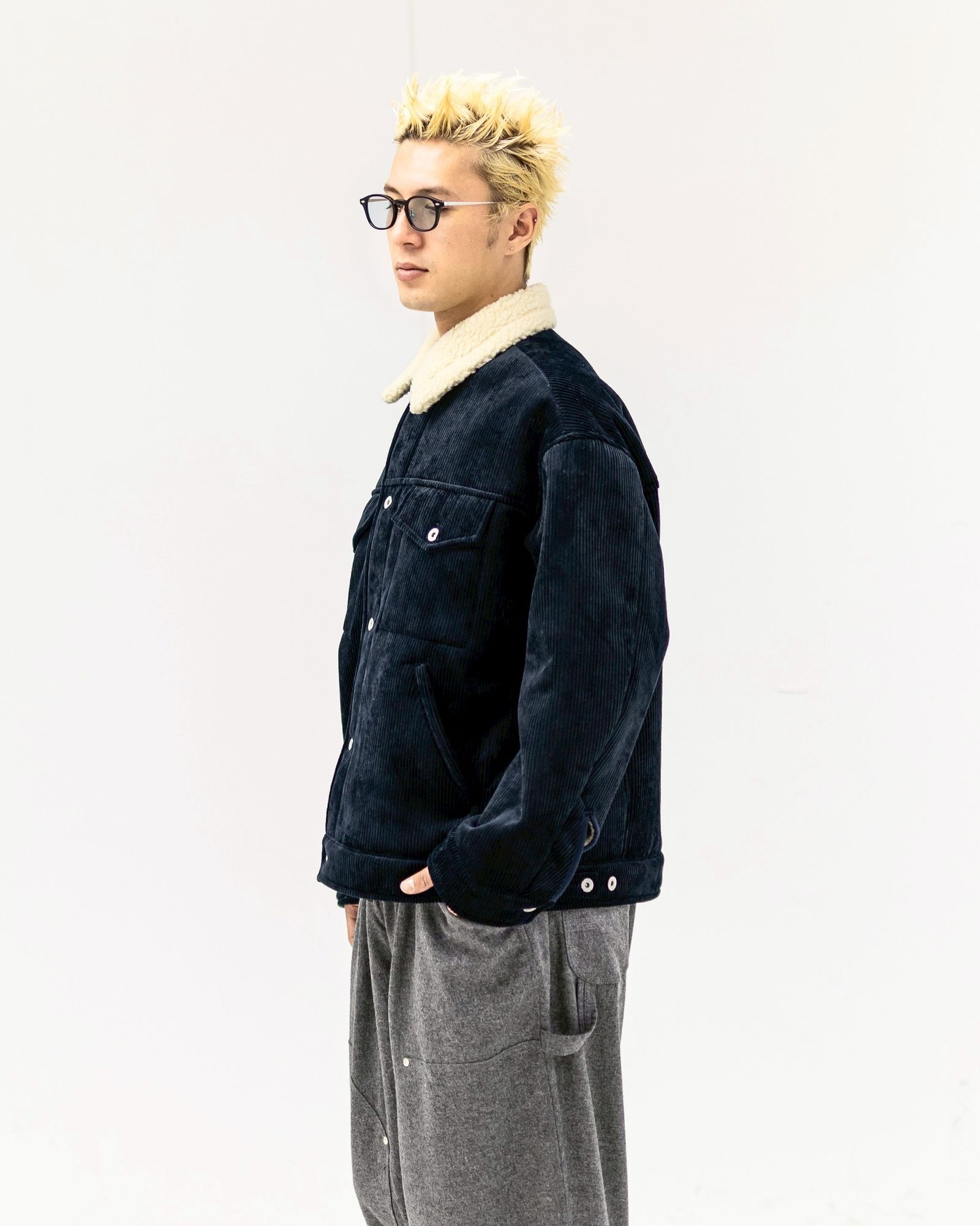 フレッシュサービス SHERPA CORDUROY RANCH JACKET(FSC254-30063)NAVY☆11月22日(土)発売！