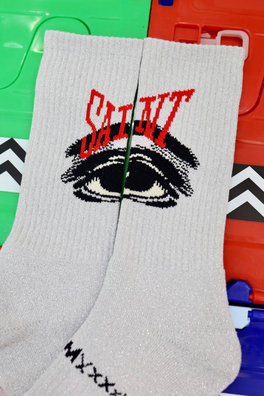 SAINT M×××××× - セントマイケル 26AW EYE_SOCKS(SM-MK1-0000-110)GRAY