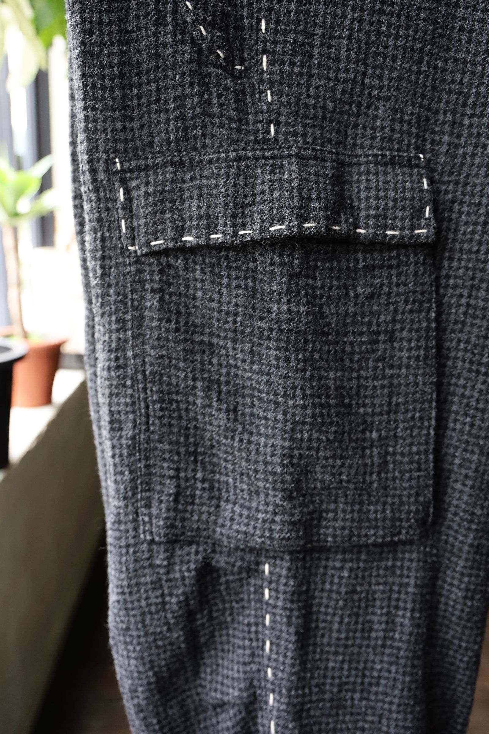 ワイズフォーメンY's for men 25AW HOUNDSTOOTH PANTS (ML-P18-107)BLACK