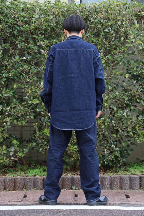 Graphpaper Denime Five Pocket Pants & Denime Regular Collar Shirt style 2020.12.14