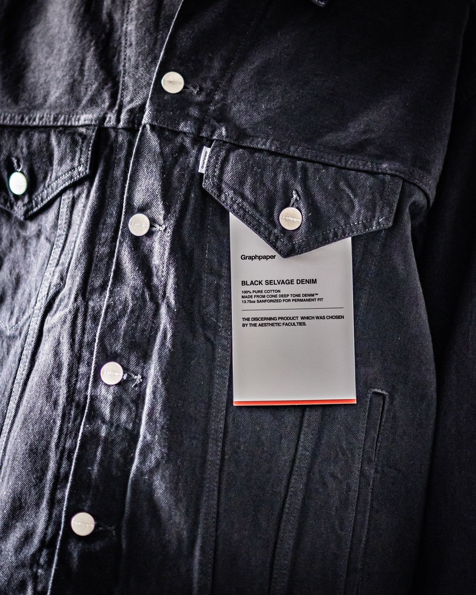 Graphpaper Selvage Denim Trucker Jacket (BLACK_WASHED)☆7月25日(土)新作発売！