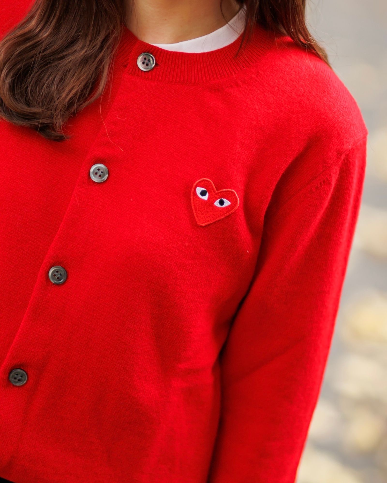 PLAY COMME des GARCONS 新作ROUND NECK CARDIGAN style.2024.12.16