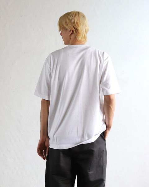 コムデギャルソンオム 24SS ロゴプリントTシャツ(WHITE) style 2024.4.5