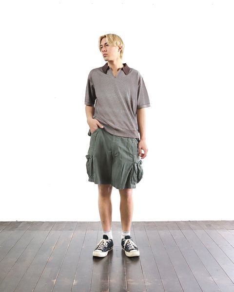 アプレッセ24SS High Gauge S/S Striped Skipper(BROWN×ECRU) style 2024.3.22