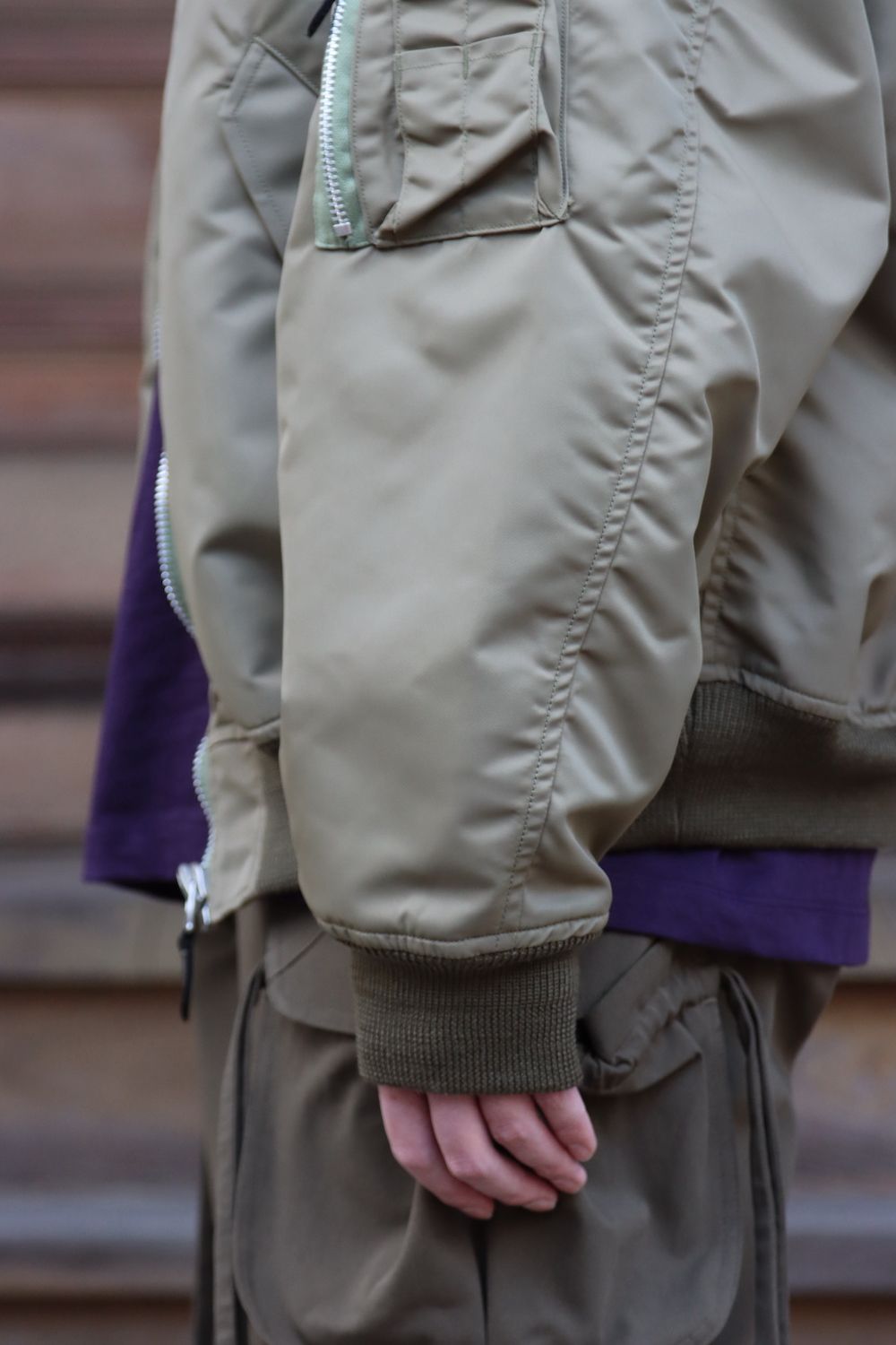 doublet VEGETABLE DYED MA-1(22SS13BL132) style.2022.1.19.