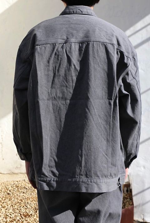 Graphpaper Colorfast Denim Blouson"GRAY"style.9.22.