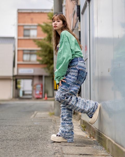 最終価格ꕤ*。゜センソユニコ 芽風ꕥ ジャガード織りサルエルパンツ 