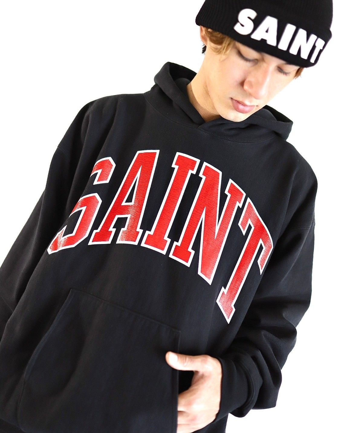 ©SAINT M×××××× セントマイケル 23AWフーディ ARCH SAINT HOODIEスタイル