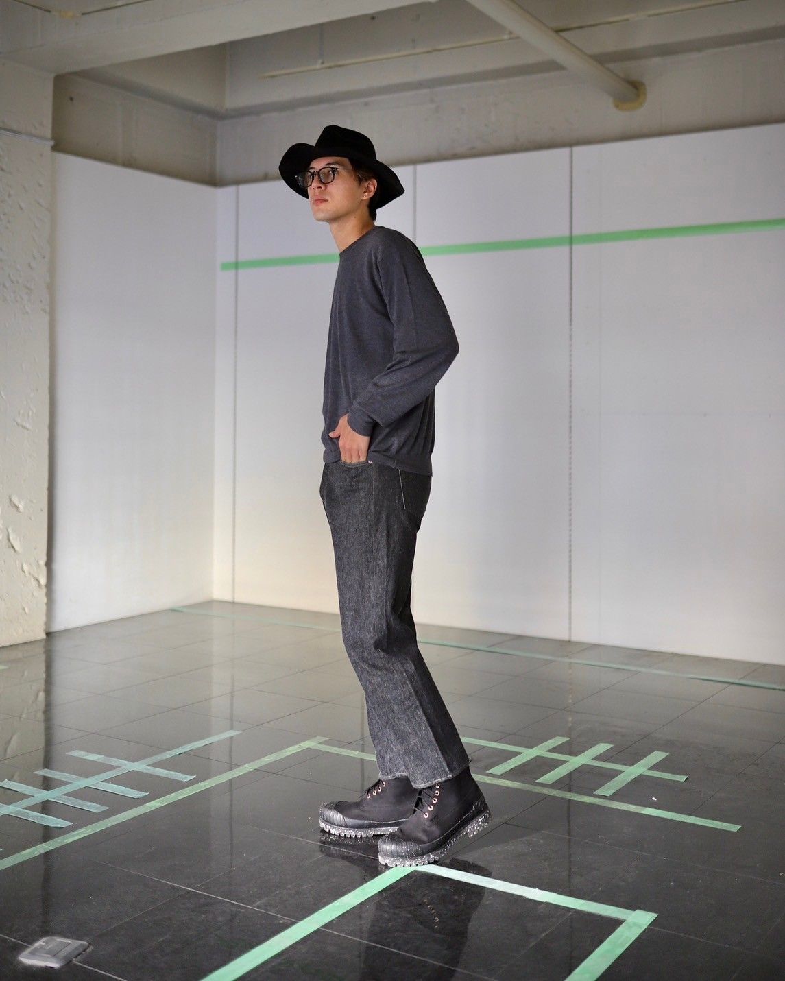 アプレッセ24SS Black Washed Denim Pants(24SAP-04-25H)BLACK