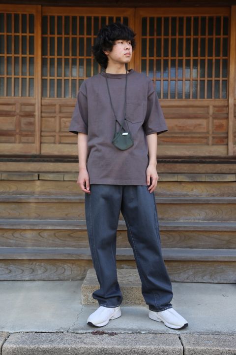 CIOTA スビンコットン10/-度詰め 吊り天竺ポケット付き半袖Tシャツ(CSLM-106M) style. 2021.05.30.