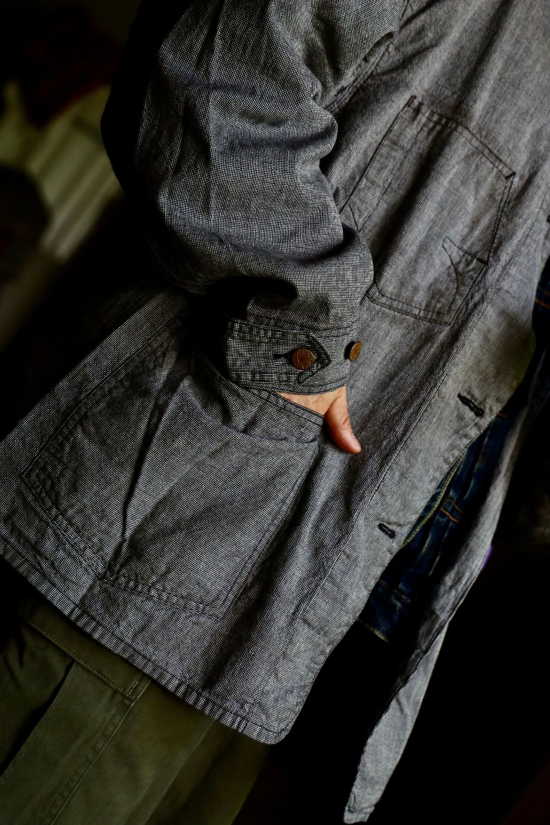 ©SAINT M×××××× ベルベルジンコラボ STRIPE BB_DENIM JKTスタイル(SIZE:L)