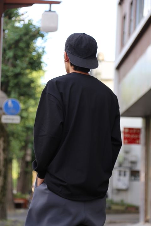 Graphpaper L/S Oversized Tee BLACK Style.2020.9.4.
