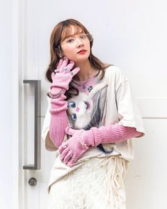 doublet ダブレット25AW LONG KNIT GLOVES WITH RINGS (25AW87GV04) PINK★9月13日(土)発売！