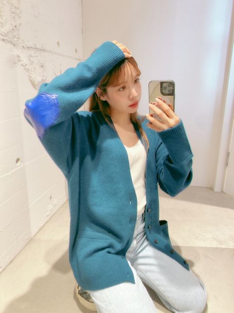 YOKE 新作PAINTED ELBOW PATCH CARDIGAN style.2024.8.23