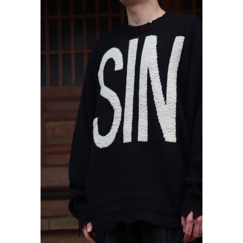 ©SAINT M×××××× WOOL SWTER SIN(SM-S21-0000-039)BLACK style