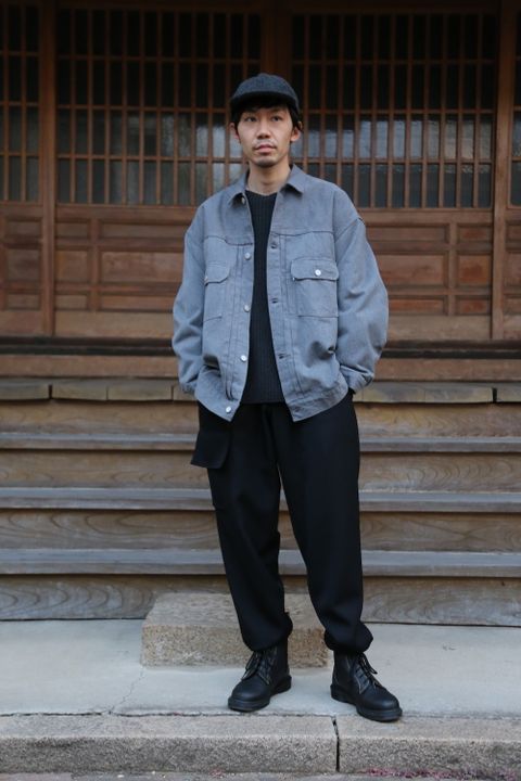 Graphpaper Colorfast Denim Blouson"GRAY"Style.2020.11.28.