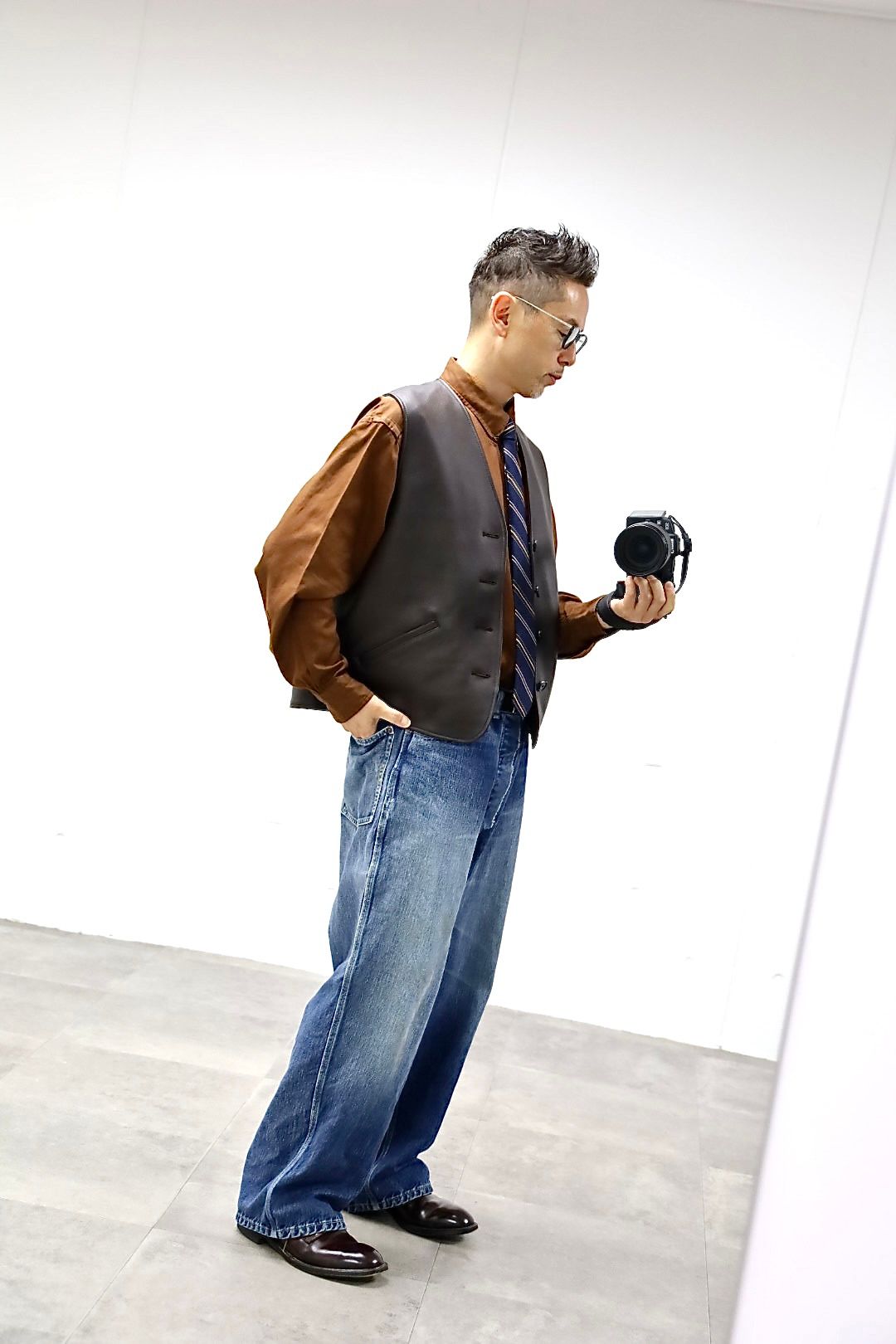 アプレッセ 2026 STYLE1 Leather Vest(26SAP-01-10)BROWN☆3月7日(土)発売！