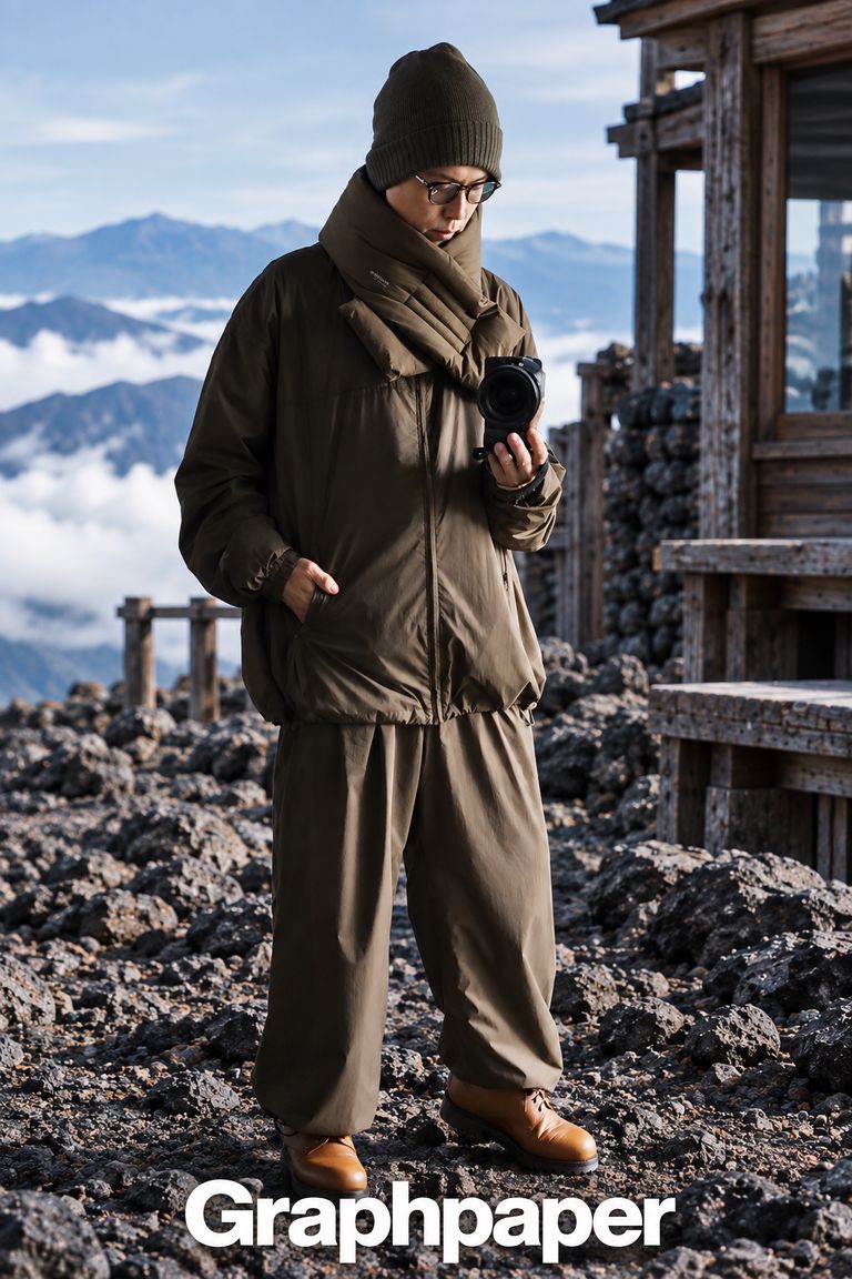 Graphpaper PERTEX® QUANTUM AIR Light Thermo Blouson"BROWN"スタイル2026.9.27.