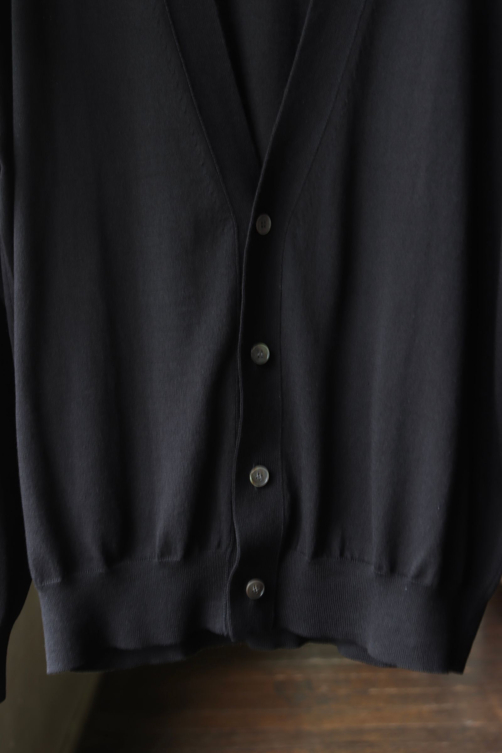 アプレッセ 2025 STYLE2 Wool Cotton High Gauge Cardigan(25AAP-03-05)BLACK☆6月14日(土)発売！