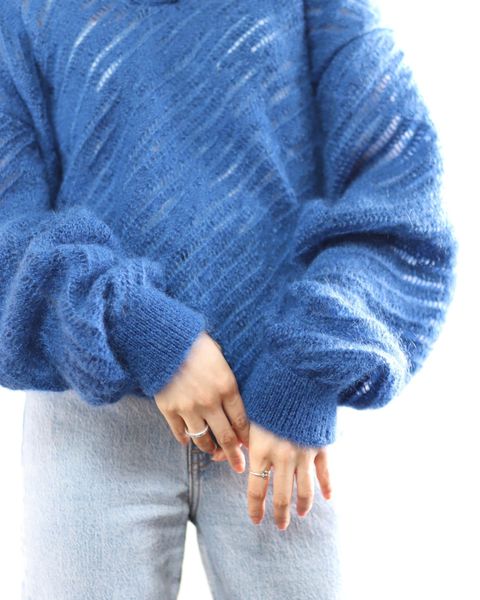 YOKE 新作SILK MOHAIR PULLOVER SWEATER style.2024.2.3