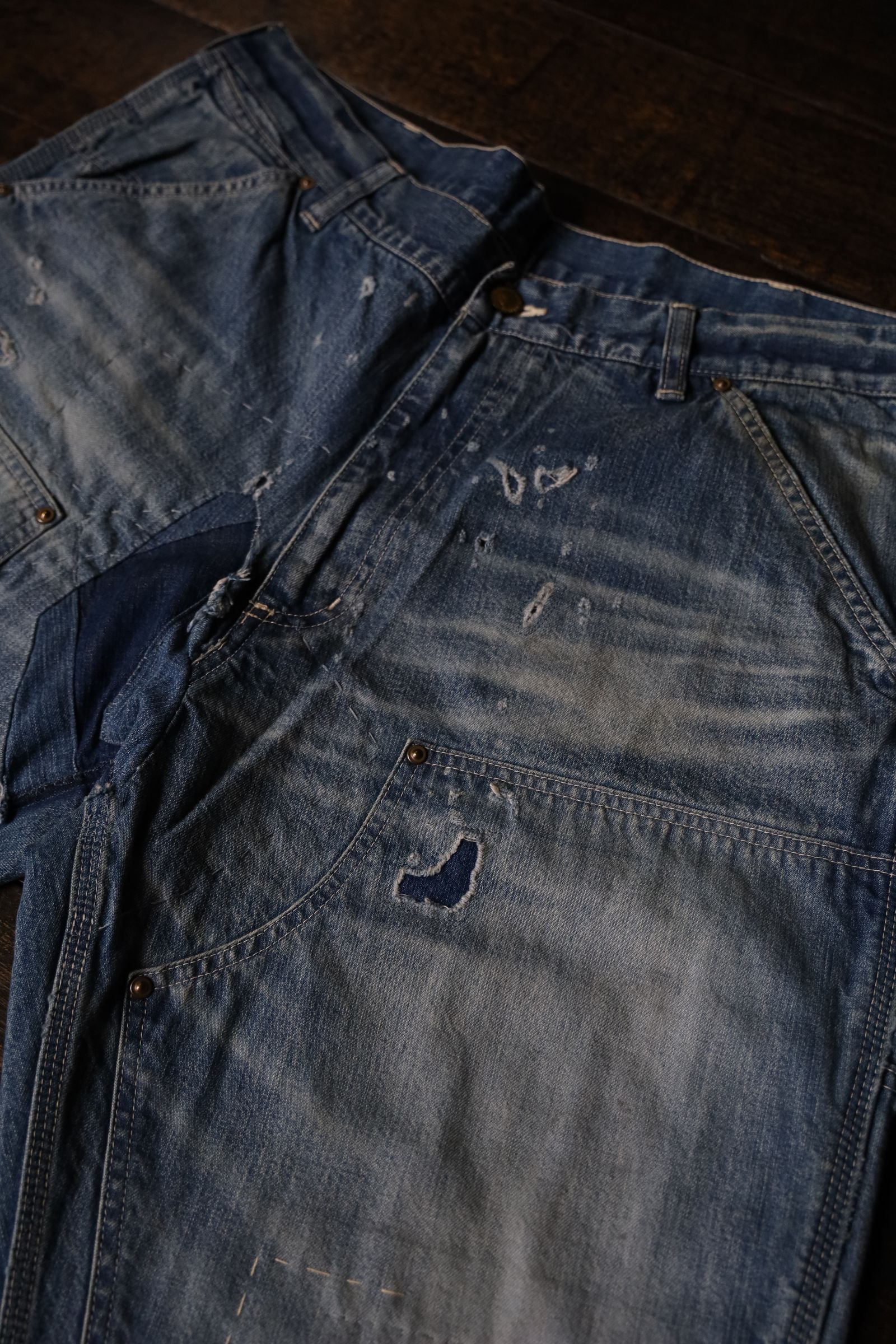 セントマイケル24AW DENIM DOUBLE KNEE (SM-YS1-0000-066)BLUE