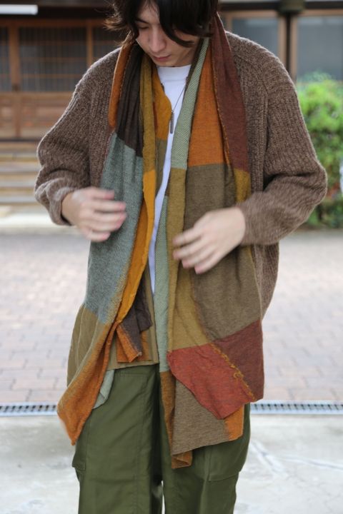 YOKE NEW HARMONY BIG STOLE "multi color"style.2020.9.12.
