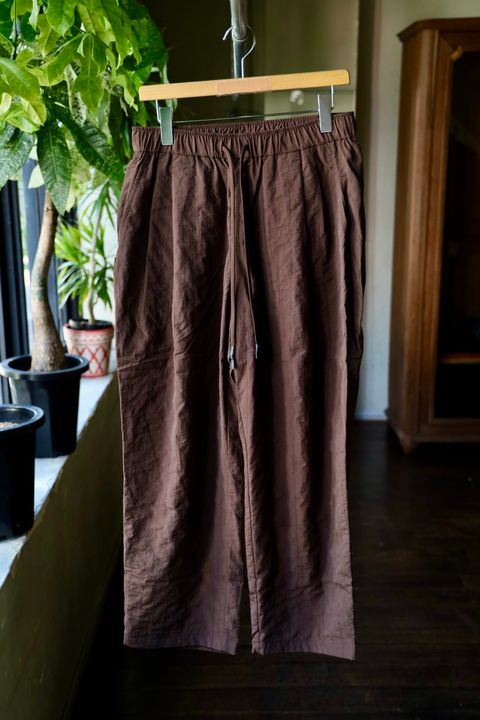 S.F.C 25FW エスエフシー NEW WIDE TWO TUCK PANTS(STITCHED NYLON) (SFCFW25P06)D.Brown☆9月20日(土)発売！