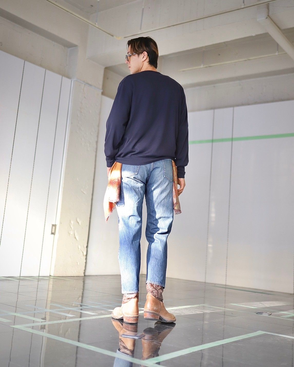 A.PRESSE 24SS Washed Denim Pants Eスタイル