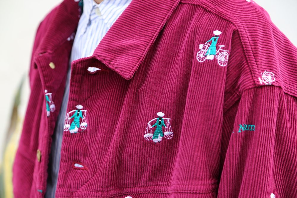 doublet VETNAM EMBROIDERY COURDUROY JACKET PINK style.2020.10.6.